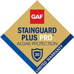 StainGuard Plus PRO Algae Protection Limited Warranty logo